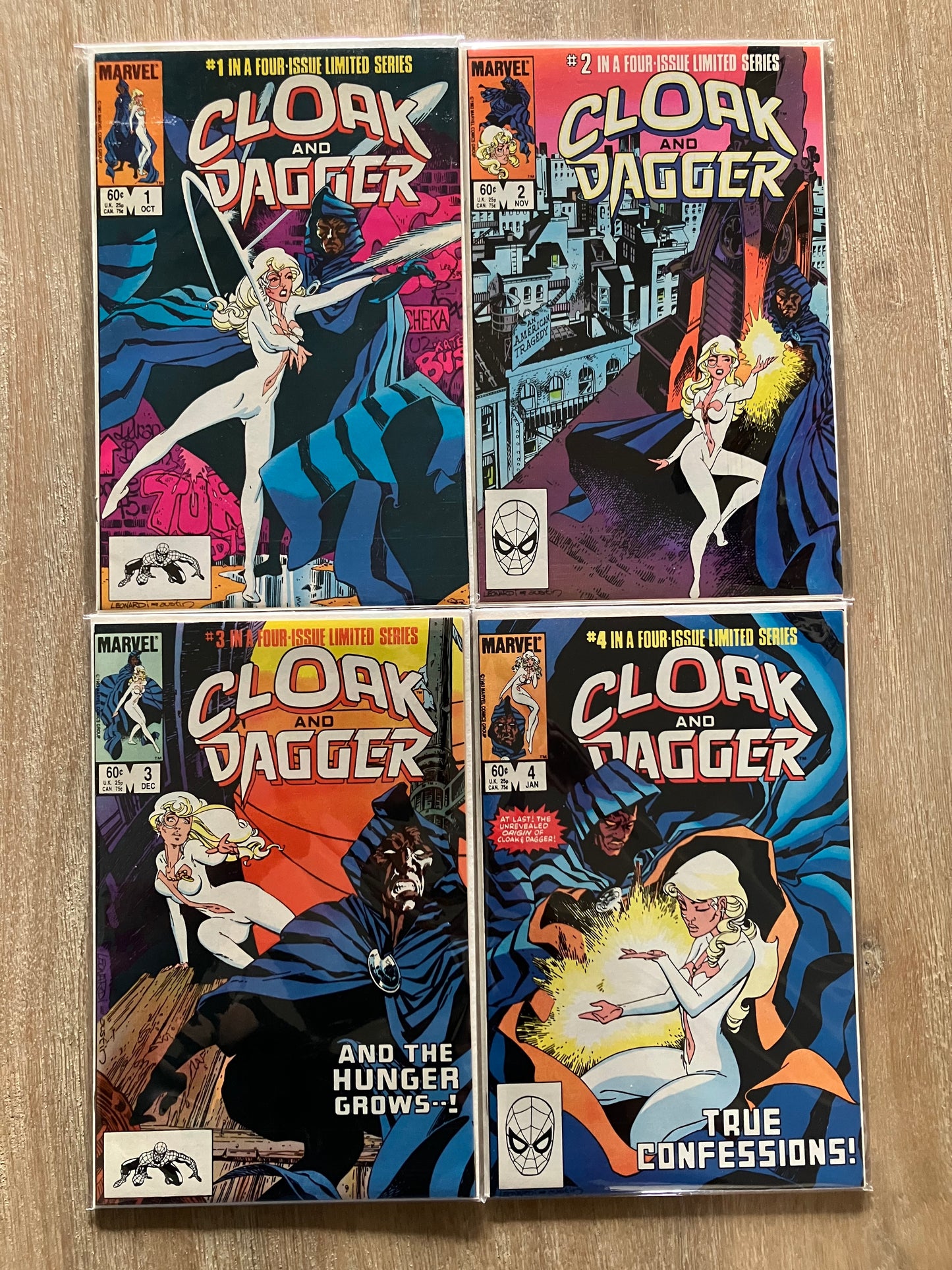CLOAK AND DAGGER LIMITED SERIES LOT #1 - 4 (Volume 1, 1983 - 1984)