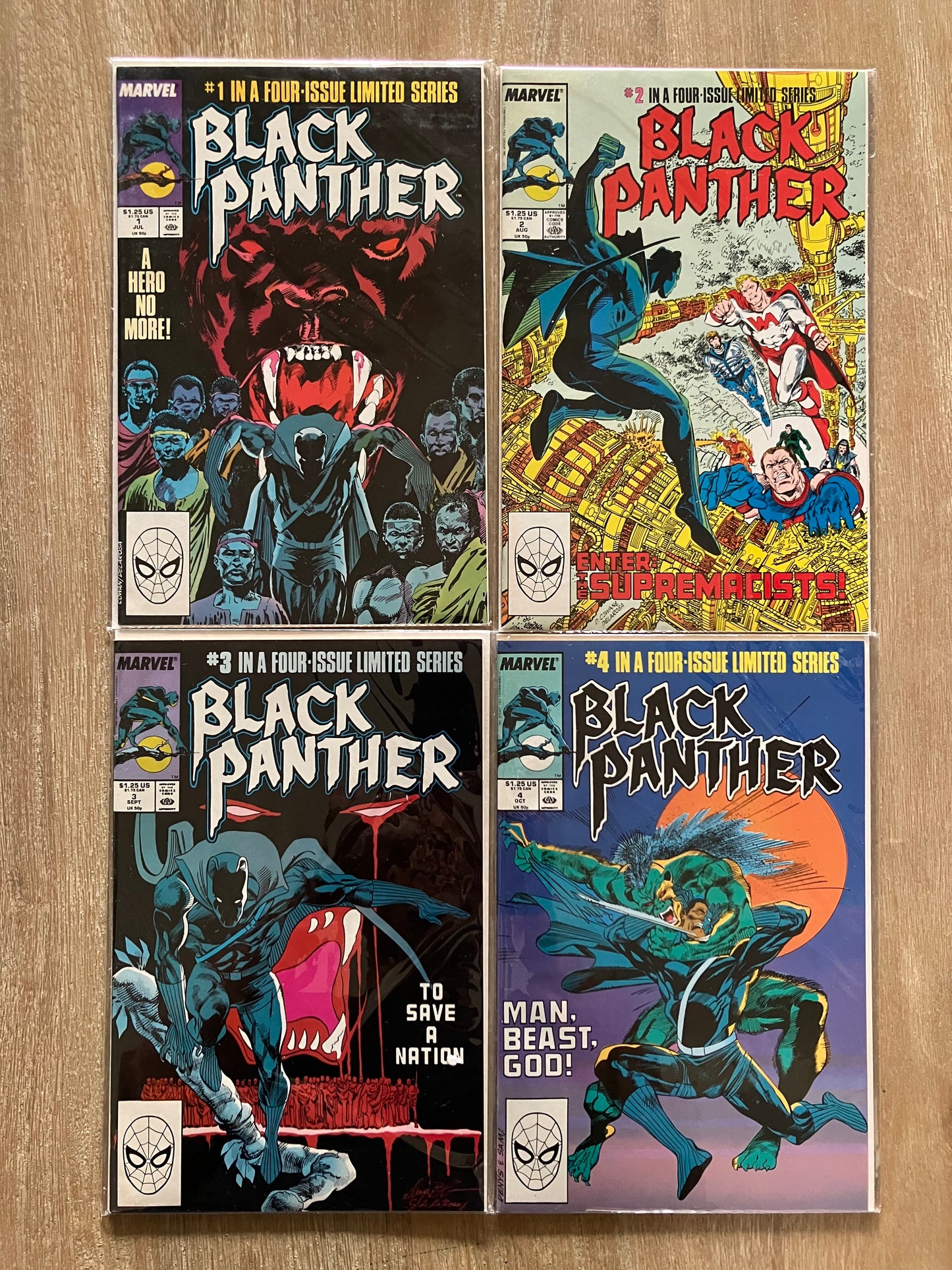 BLACK PANTHER LIMITED SERIES LOT #1 - 4 (Volume 1, 1988)